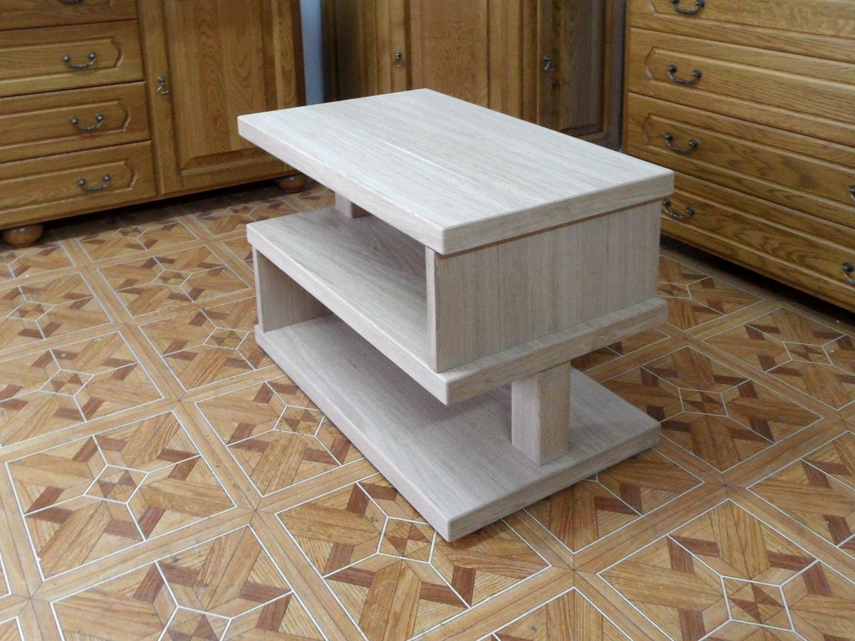 Designerski stolik kawowy z litego drewna 10